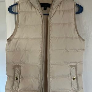J.Crew puffer vest petite XS cream